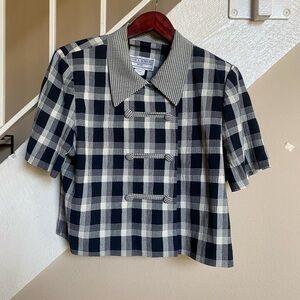 Chic Checkered Blouse vintage